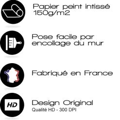 Papier peint panoramique - Yukon - Bleu - intissé : 150g/m² - 5 lés : 240x270cm-99DECO Hot