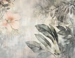 Wallarena Papier Peint Panoramique Intissé Feuilles Fleurs Vintage 400x280 cm - Colle Inclus - Chambre et Salon