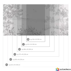 Acte Déco Papier peint panoramique Côtes Sauvages, Noir et blanc 525 x 250cm