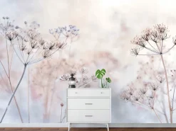 Papier Peint Panoramique Intissé Fleurs Pissenlits Beige - 350x250 cm - Papier Peint Chambre et salon-Wallarena Sale