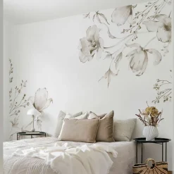 Papier peint panoramique Azulejos, Beige 225 x 250cm-Acte Déco Outlet