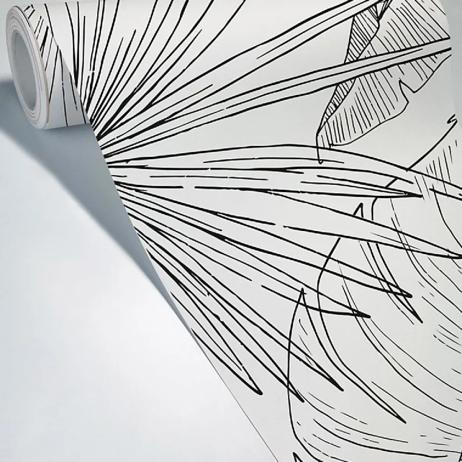 Papier peint panoramique - Lamnar - Noir - intissé : 150g/m² - 7 lés : 336x270cm-99DECO Online