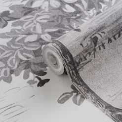 GoodHome Papier peint panoramique Intissé Turcoaz noir et blanc 280 x 159 cm