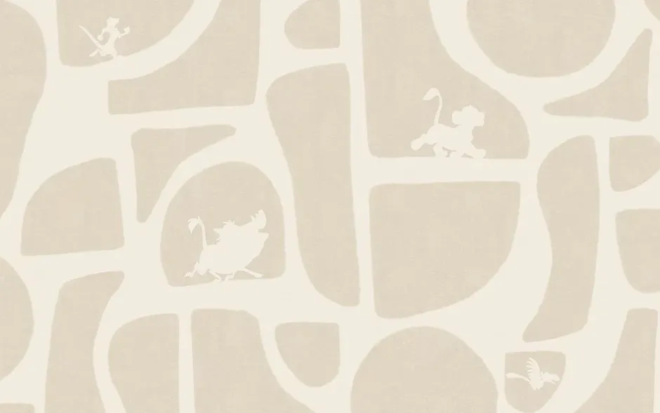 Papier peint panoramique sur intissée de - Disney The Lion King Animals and Shapes - Taille: 400 x 250 cm-Komar