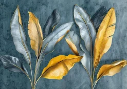 Papier Peint Panoramique Intissé Feuilles Nature 400x280 cm - Colle Inclus - Moderne XXL Papier Peint por Chambre Salon-Wallarena Clearance