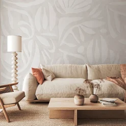 Papier peint panoramique Matis - Crème-Lé Papiers de Ninon Hot