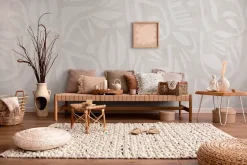 Papier peint panoramique Matis - Crème-Lé Papiers de Ninon Hot