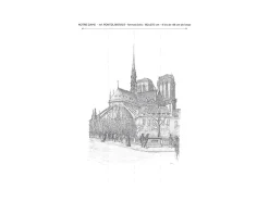 Papier peint panoramique Notre Dame - Noir-Lé Papiers de Ninon Hot