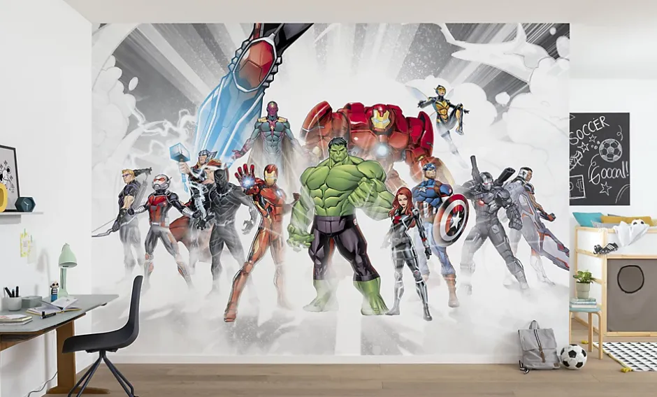 Komar Papier peint panoramique sur intissée de - Marvel Avengers Unite - Taille: 336 x 240 cm