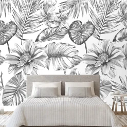 Papier peint panoramique Kuaj noir et blanc L.280 x l.159 cm-GoodHome Clearance