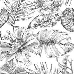 Papier peint panoramique Kuaj noir et blanc L.280 x l.159 cm-GoodHome Clearance