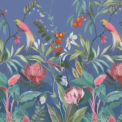 GoodHome Papier peint panoramique Intissé Turquoise ble foncé 280 x 159 cm