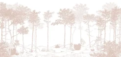 Papier peint panoramique Balade dans les bois, Beige 375 x 250cm-Acte Déco Sale