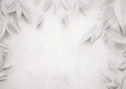 Wallarena Papier Peint Panoramique Intissé Feuilles Beton 400x280 cm - Colle Inclus - Moderne XXL Papier Peint por Chambre Salon