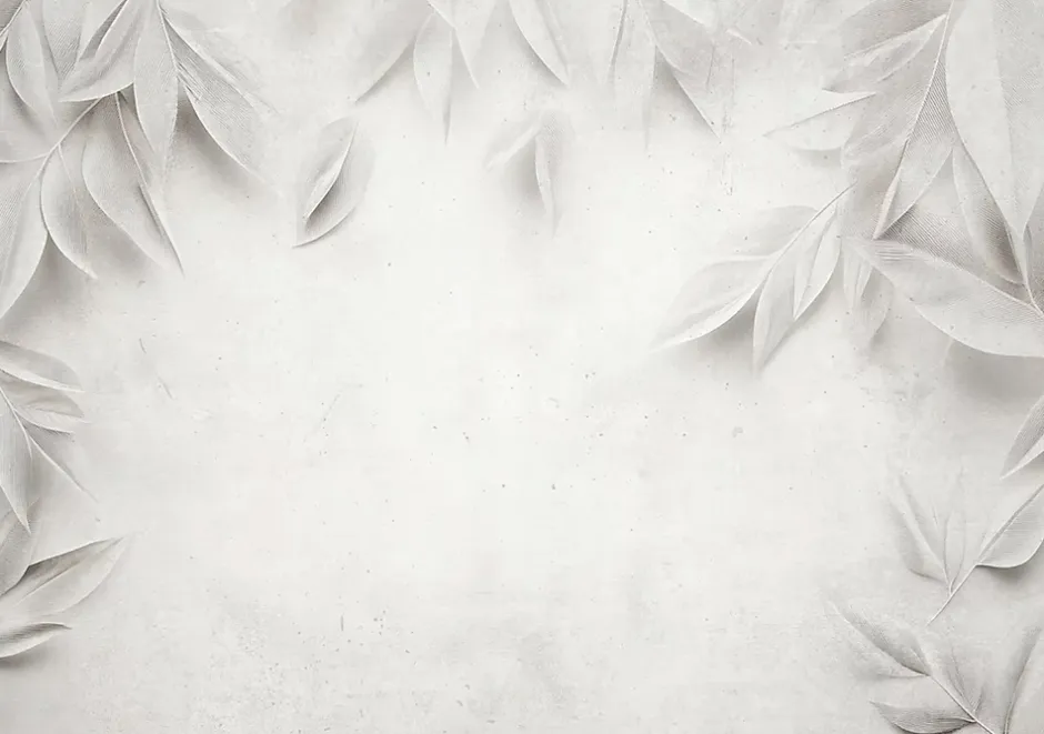 Wallarena Papier Peint Panoramique Intissé Feuilles Beton 400x280 cm - Colle Inclus - Moderne XXL Papier Peint por Chambre Salon