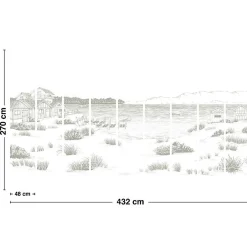 Papier peint panoramique - Cap Ferret - Vert - intissé : 150g/m² - 9 lés : 432x270cm-99DECO Discount