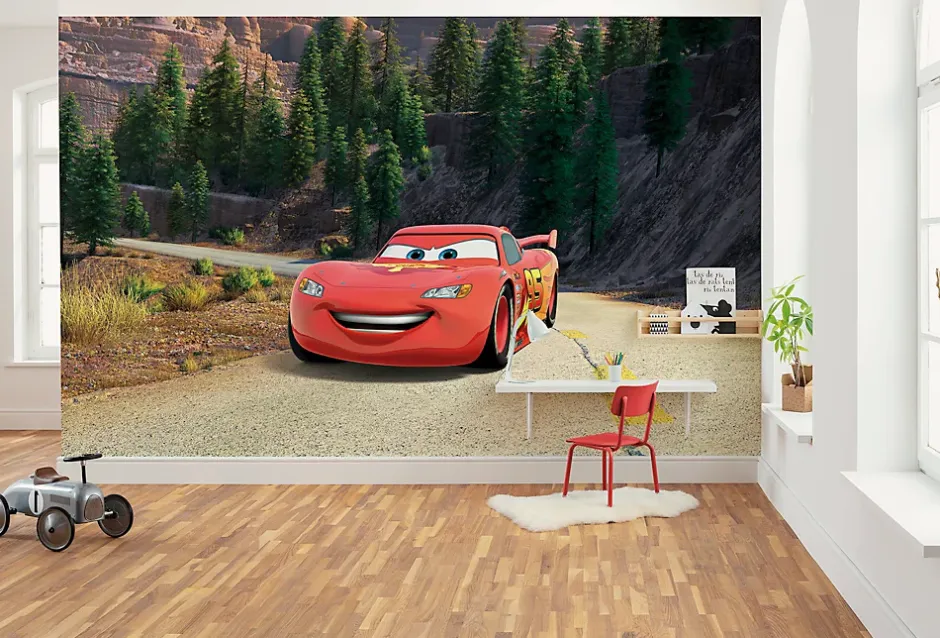 Komar Papier peint panoramique sur intissée de - Disney and Pixar Cars Every Road has a Story - Taille: 400 x 250 cm