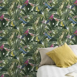 Papier peint papier duplex Cleome multicolore