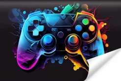 Muralo Papier Peint Photo MANETTE DE JEU Abstraction Pour Chambre D'Adolescent 360cm x 240cm