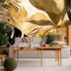 Papier Peint Photo Pour Salon PLANTES Feuilles Tropicales 405cm x 270cm-Muralo Sale