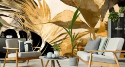 Papier Peint Photo Pour Salon PLANTES Feuilles Tropicales 405cm x 270cm-Muralo Sale