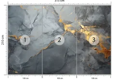 Muralo Papier Peint Photo Pour Salon MARBRE Motif Moderne 315cm x 210cm