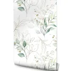 Muralo Papier Peint Pour Chambre FEUILLES Aquarelle Nature