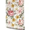 Papier Peint Pour La Chambre FLEURS Pivoines Hibiscus Pastel Nature-Muralo Discount
