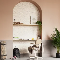 Papier peint pré-encollé vinyle Easy Roll Coquille Pois beige l.53 x H.1005 cm-GoodHome Hot