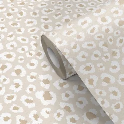 Papier peint pré-encollé vinyle Easy Roll Coquille Pois beige l.53 x H.1005 cm-GoodHome Hot