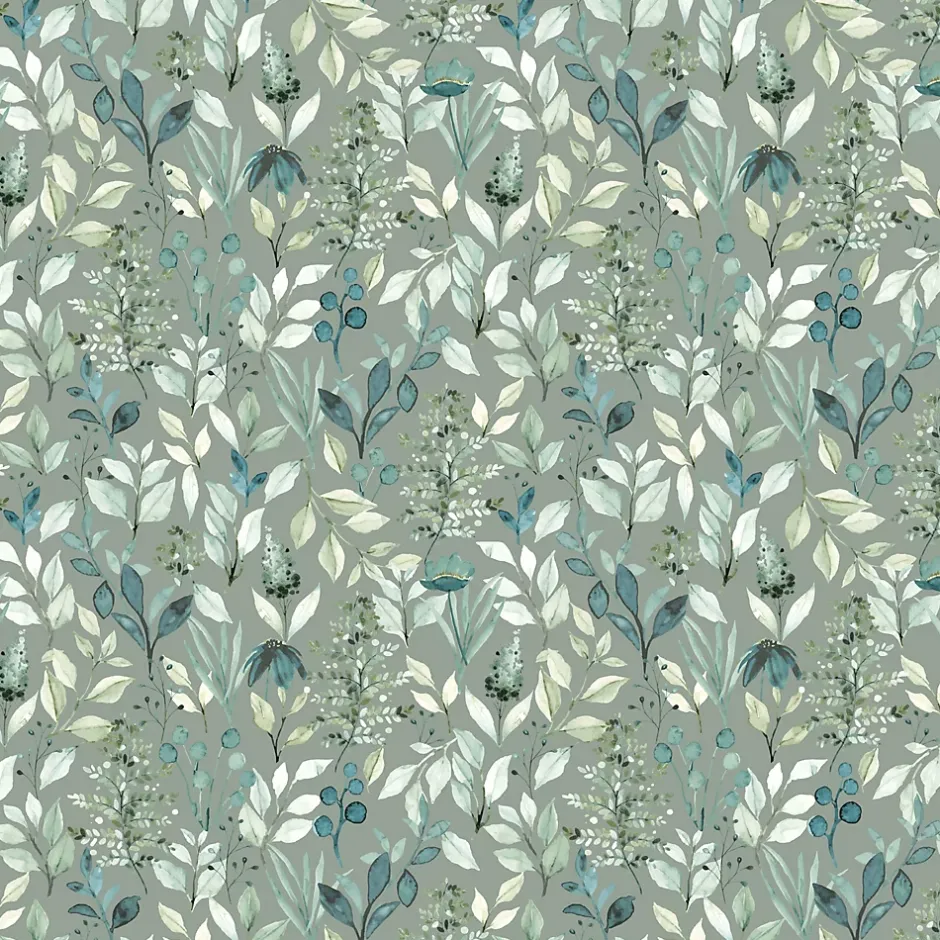 Papier peint pré-encollé vinyle intissé fleuri Easy Roll Begonia vert l.53 x H.1005 cm-GoodHome Sale