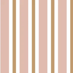 GoodHome Papier peint pré-encollé vinyle intissé rayures rose Easy Roll Penrose l.53 x H.1005 cm