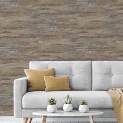 Papier peint pré-encollé vinyle intissé effet mur de béton Asisite aspect béton gris l.53 x H.1005 cm-GoodHome Sale