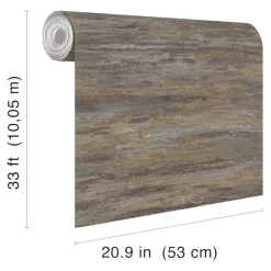 Papier peint pré-encollé vinyle intissé effet mur de béton Asisite aspect béton gris l.53 x H.1005 cm-GoodHome Sale