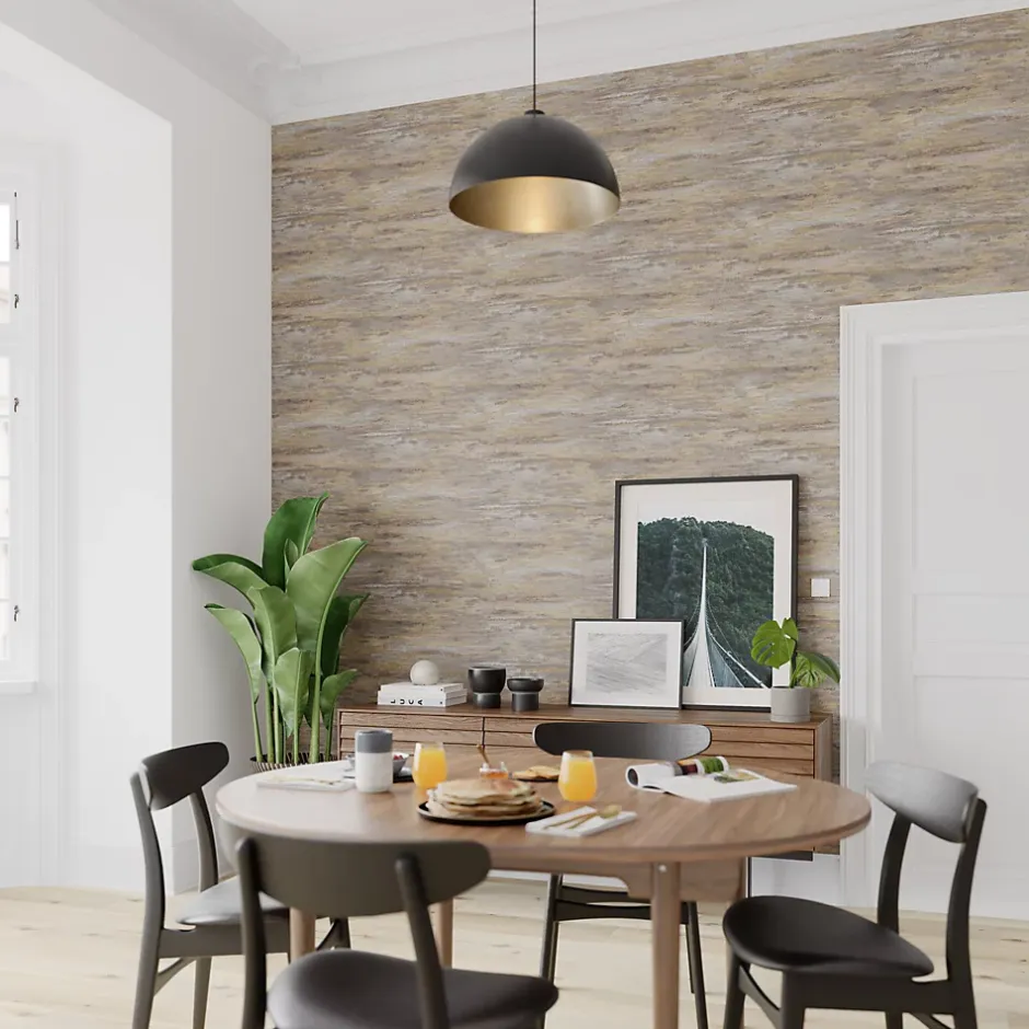 Papier peint pré-encollé vinyle intissé effet mur de béton Asisite aspect béton gris l.53 x H.1005 cm-GoodHome Sale