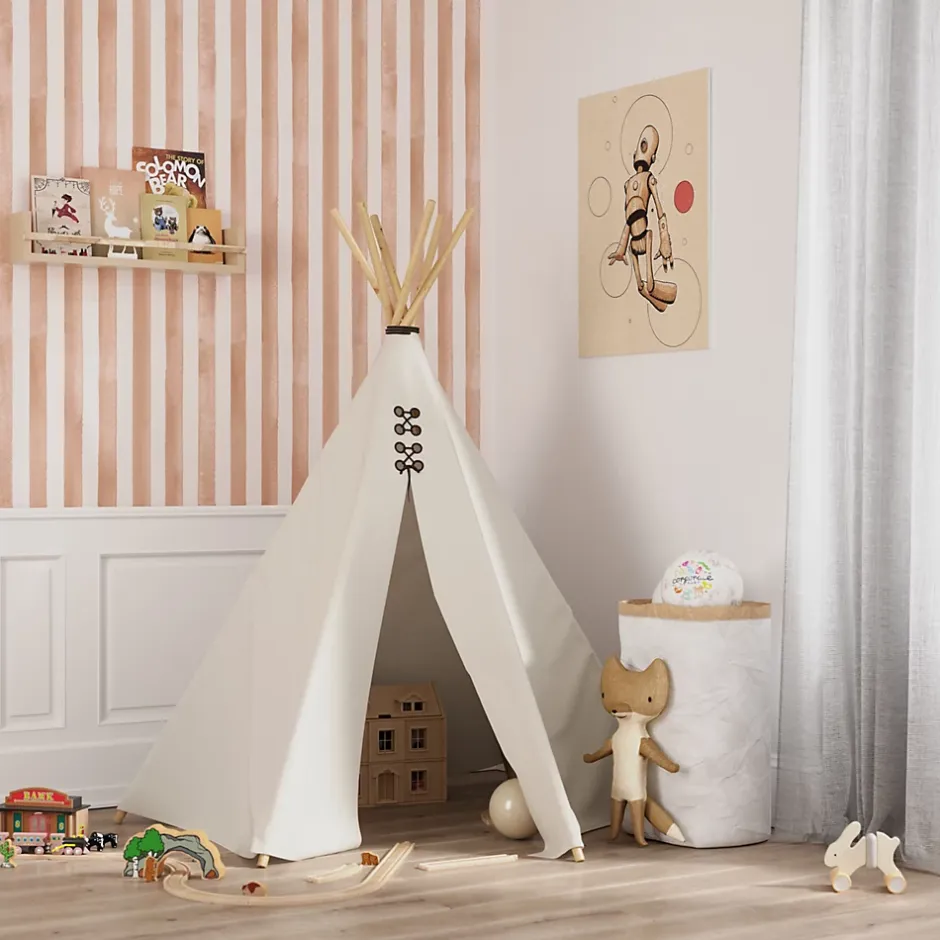 GoodHome Papier peint pré-encollé vinyle à rayures Easy Roll Satori rayures rose l.53 x H.1005 cm