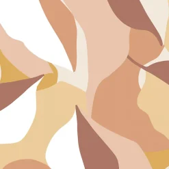 GoodHome Papier peint pré-encollé vinyle intissé art déco Easy Roll Apricot multicolore l.53 x H.1005 cm