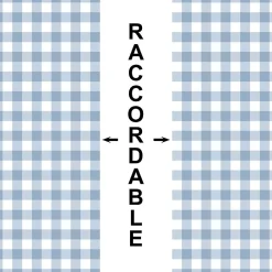 99Deco Papier peint raccordable - Vichy - Bleu - intissé : 150g/m² - 4 lés : 192x270cm