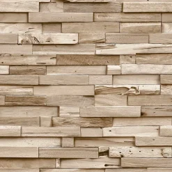 Papier peint vinyle expansé intissé effet parmant de bois clair L.1005 x l.53cm-Grandeco New