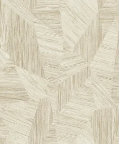 Papier peint vinyle expansé intissé géométrique effet parquet Talenso chêne clair L.1005 x l.53cm-Grandeco Best