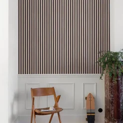 Papier peint vinyle expansé intissé effet lattes de bois clair L.1005 x l.53cm-Grandeco