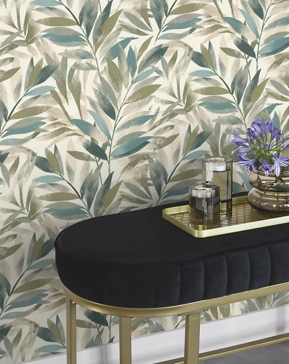 Papier peint vinyle expansé grainé sur intissé maldives bleu jaune L.1001 x l.53cm-Rasch Online