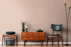 A.S. Creation Papier peint vinyle grainé sur intissé uni beige rose L.1005 x l. 53 cm, As Creation Around