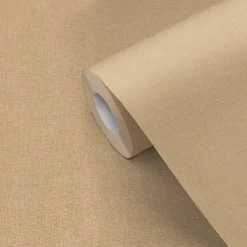 Papier peint vinyle grainé sur intissé uni tweed camel L.1001 x l.53cm Ugèpa-Ugepa Best