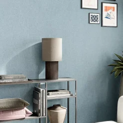 Papier peint vinyle intissé uni bleu vert L.53 x l.1005 cm Tille-GoodHome