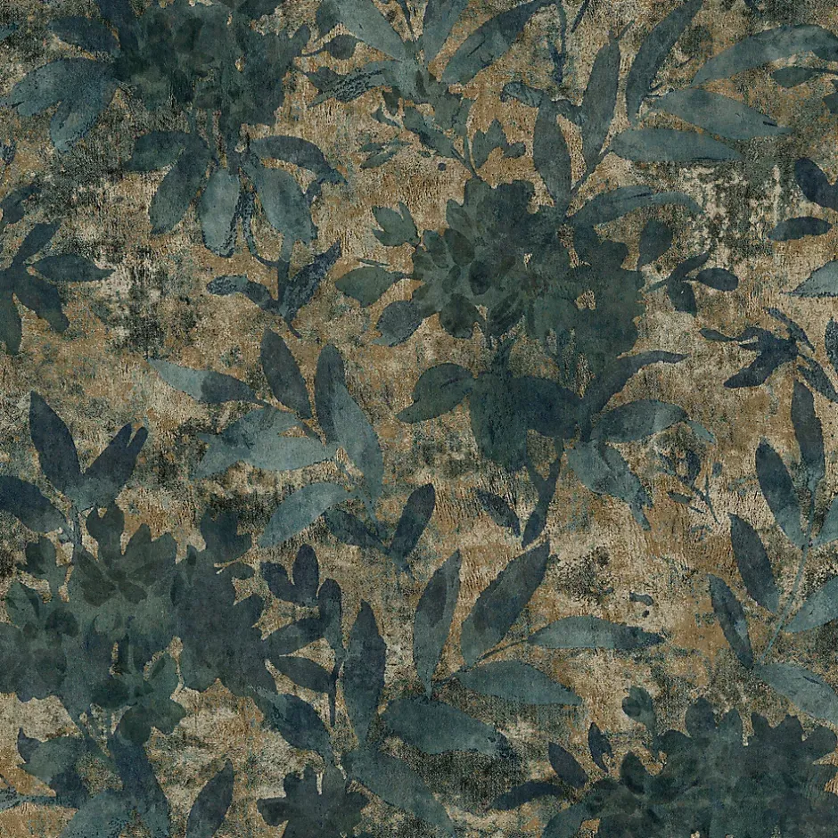 GoodHome Papier peint Vinyle Intissé Ammo Sarcelle foncé