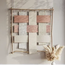 Papier peint vinyle intissé Kohev géométrique beige L. 10,05m x l. 0,53m-GoodHome Online