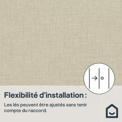 Papier peint vinyle intissé uni structuré beige L.1000 x l.52 cm Shung-GoodHome New