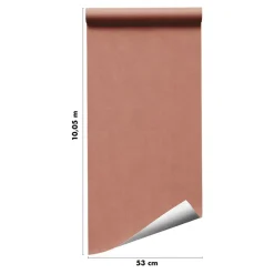 GoodHome Papier peint vinyle intissé uni orange terracotta L.53 x l.1005 cm Tille