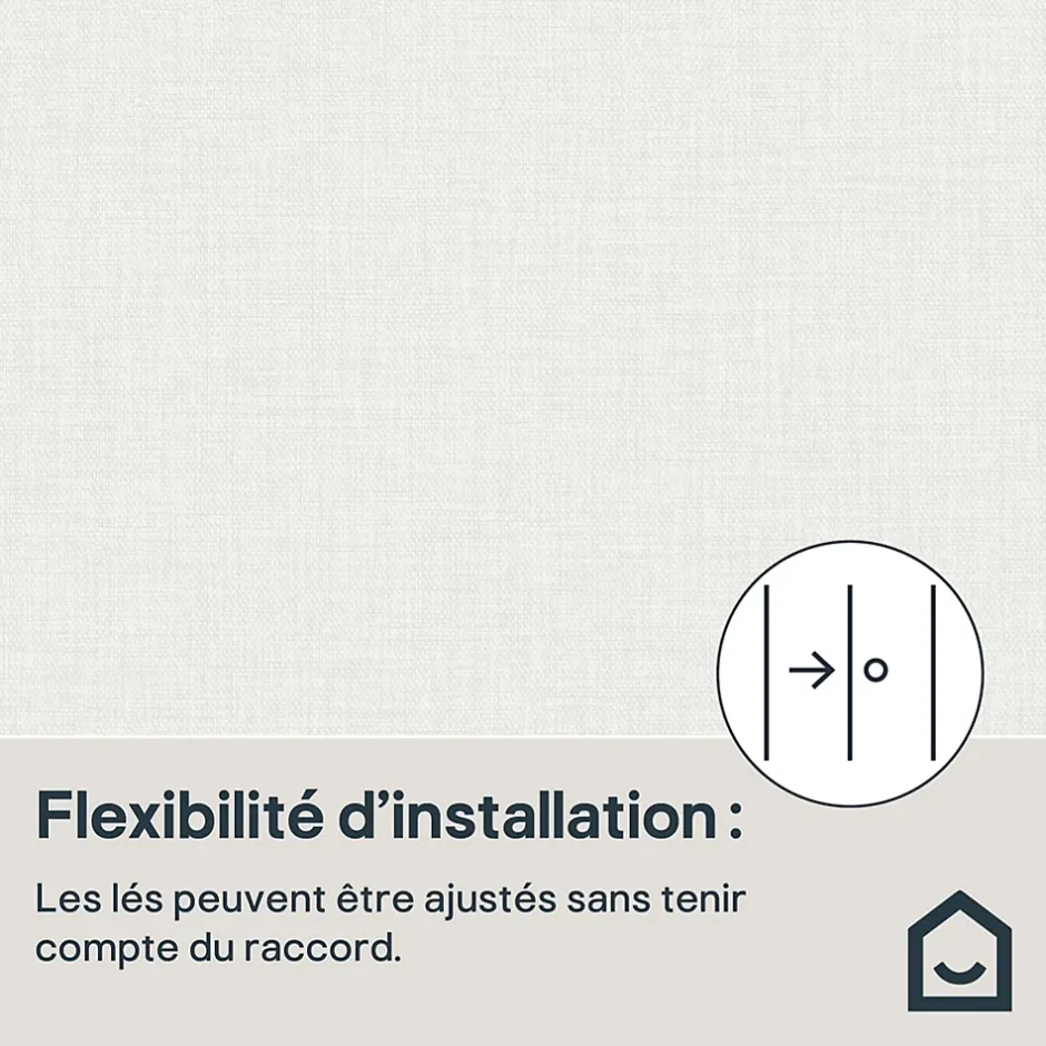 Papier peint vinyle intissé uni structuré blanc L.1000 x l.52 cm Shung-GoodHome Best